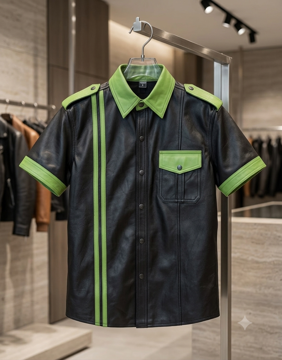 LEATHER POLICE-SHIRT - 8