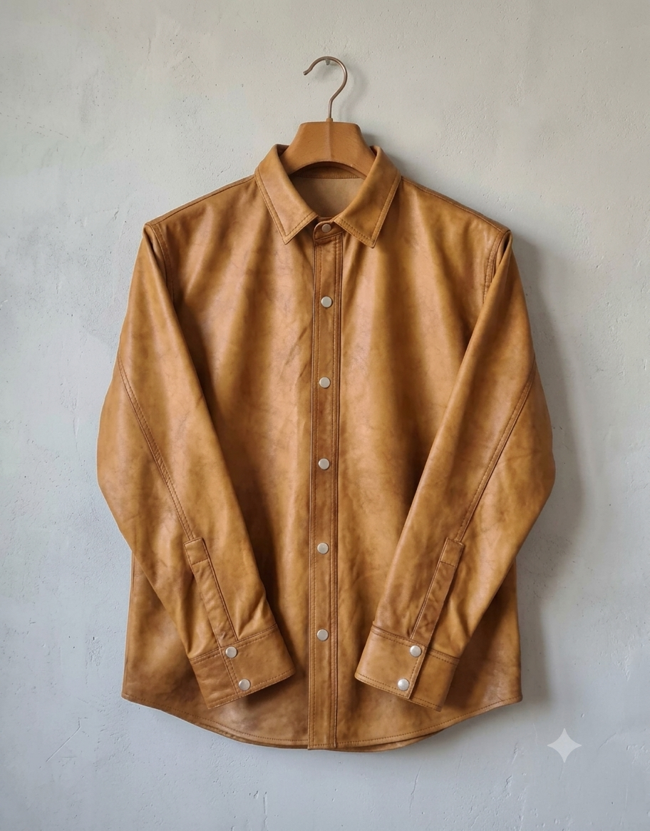 LEATHER FULL SLEEVES SHIRT # 06
