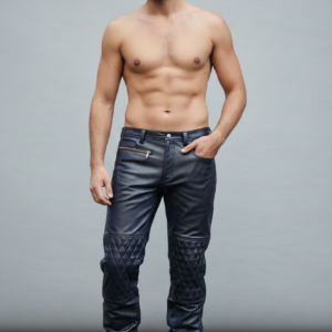 LEATHER QUILTED PANT - 10