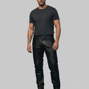 LEATHER QUILTED PANT - 14