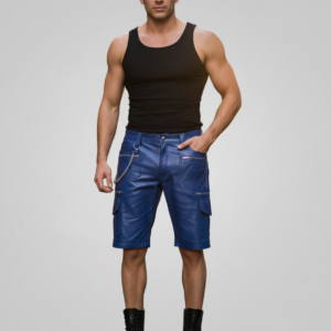 LEATHER CARGO SHORT - 18