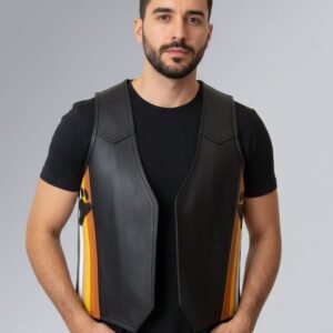 LEATHER BAR VEST- 2