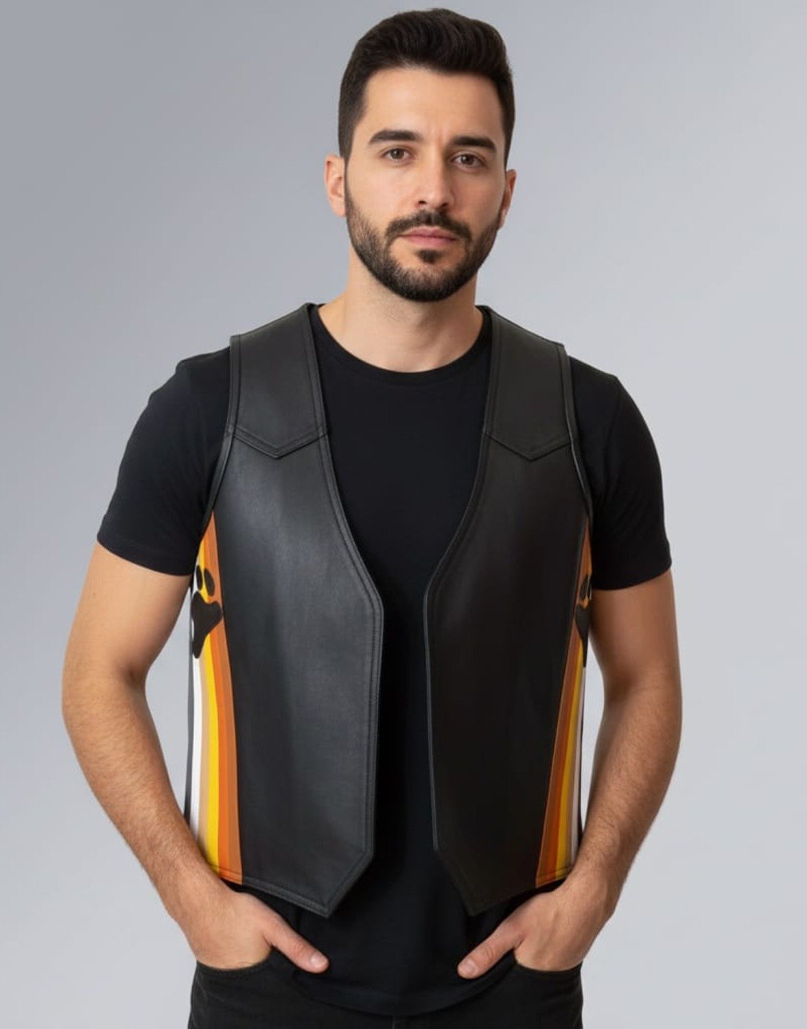 LEATHER BAR VEST- 2