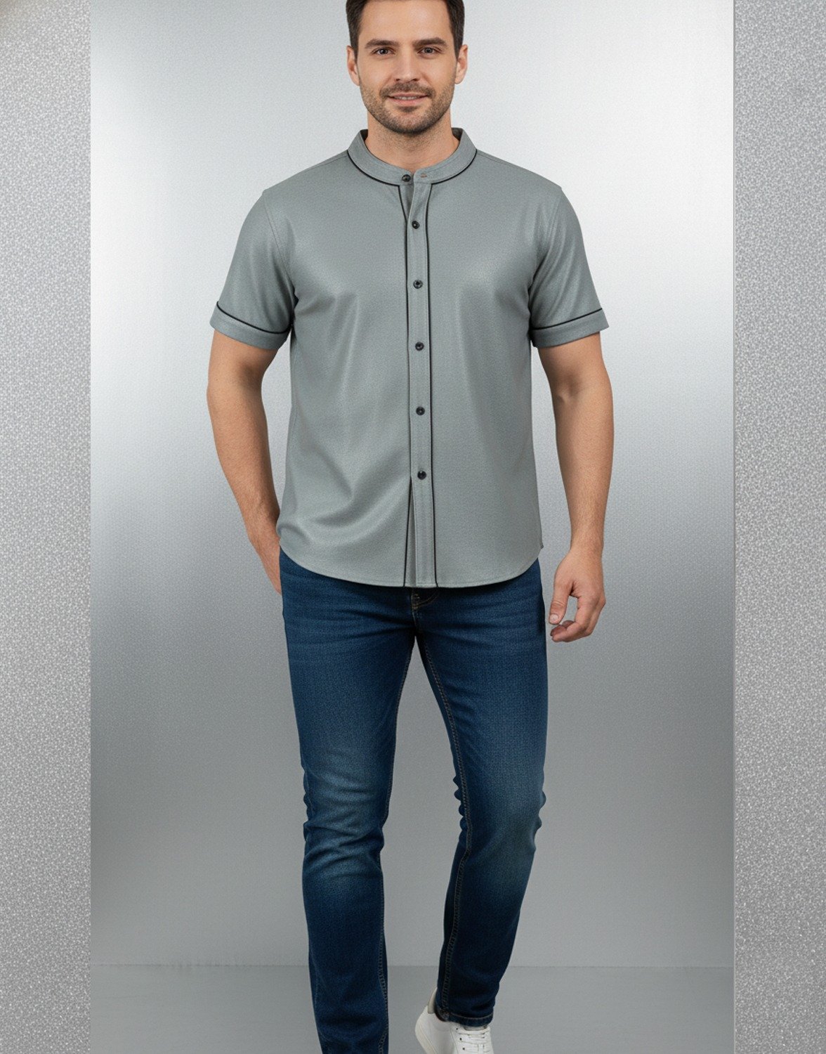 LEATHER BASE BALL SHIRT # 02