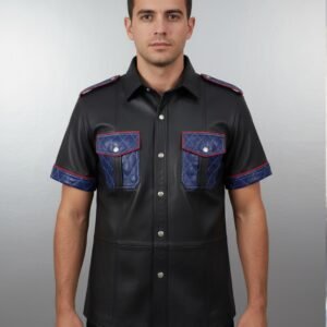 LEATHER POLICE-SHIRT # 01