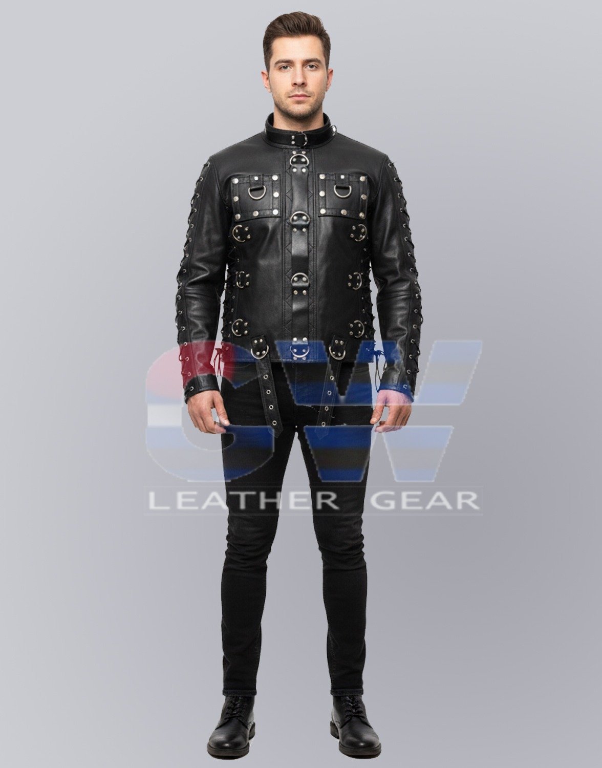 LEATHER BONDAGE JACKET # 6