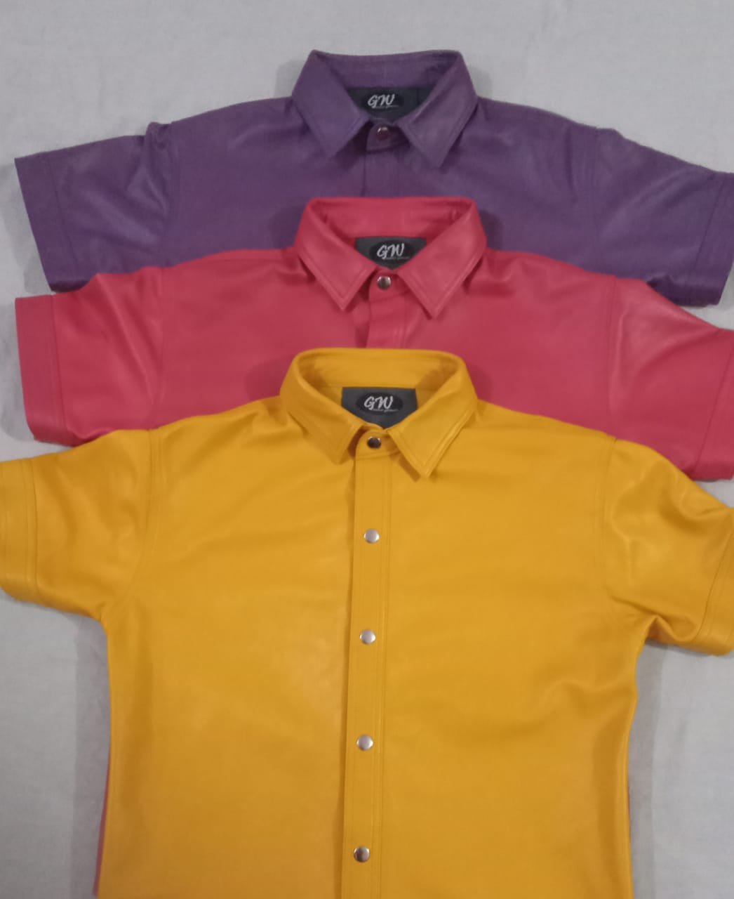 LEATHER PLAIN-SHIRT -14 - Image 4