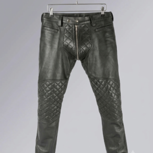 LEATHER QUILTED PANT -27