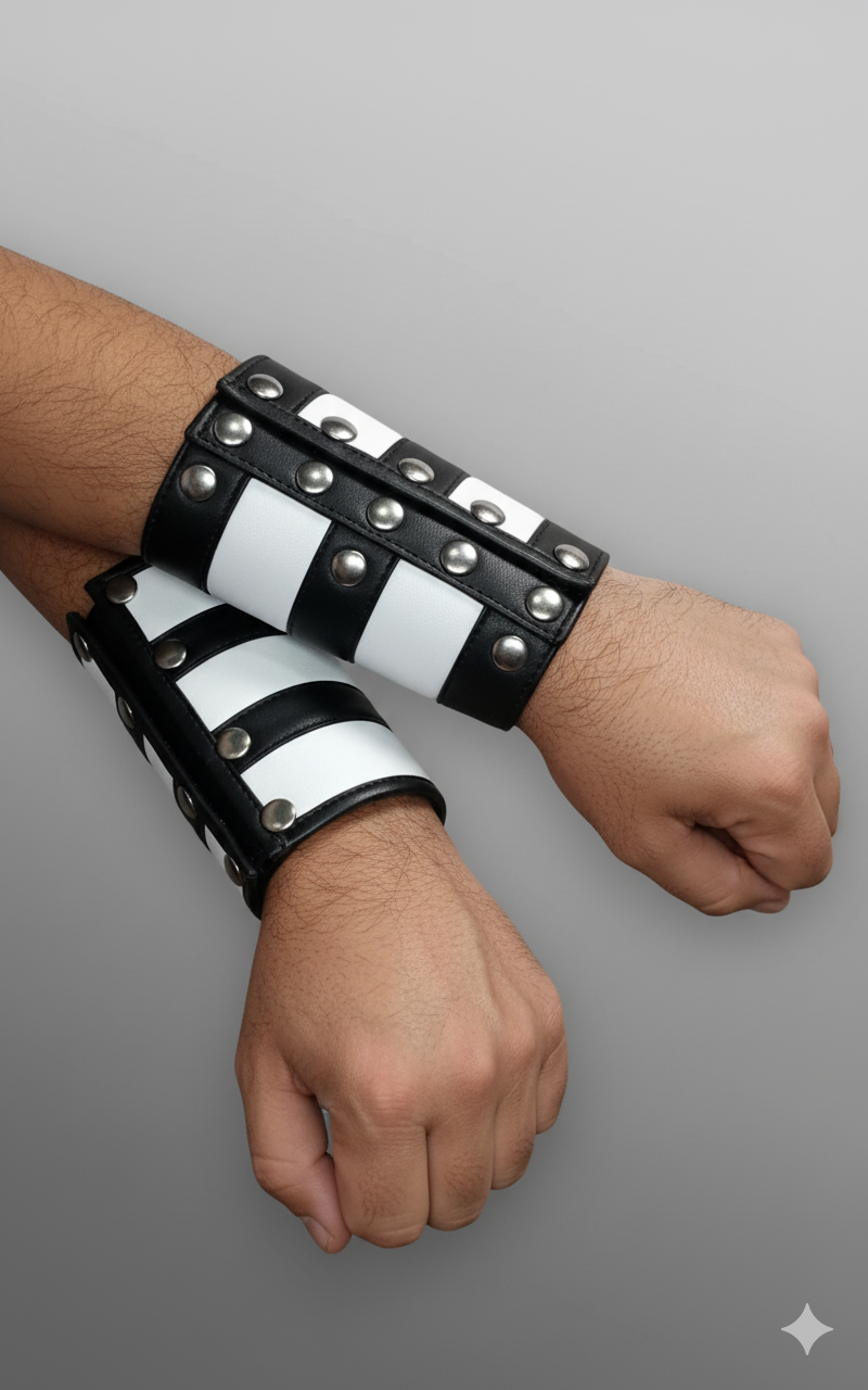 LEATHER WRIST-BANDS - 10