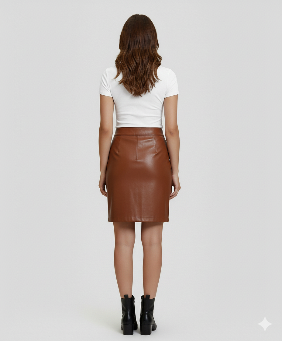 LEATHER SKIRT- 4 - Image 2