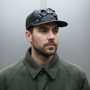LEATHER BASEBALL CAP -