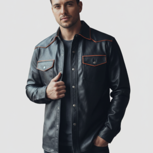 LEATHER FULL SLEEVES SHIRT # 19